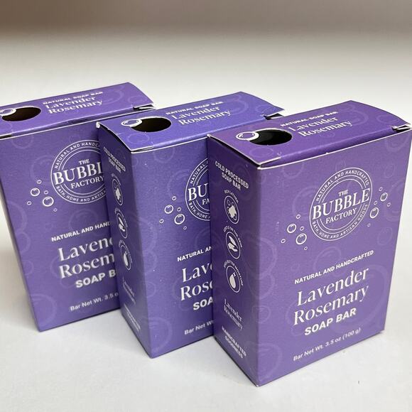 Bubble Factory Handcrafted Lavender Rosemary Soap - Picture 3 of 4